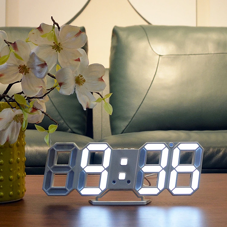 Hongchuang 韓国のインテリジェント3dデジタル目覚まし時計 温度制御付きled壁時計 デスク テーブルクロック Aliexpress