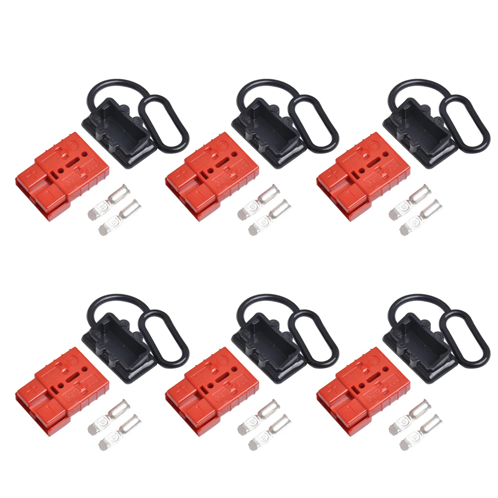 6x Универсальный 6 AWG 50A батарея подключения быстрый разъем для 12 в трейлер лебедки драйвер электрические устройства