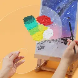 Acrylic Paint Palette Transparent Gouache Artist Paint To Easy Oil Painting Clean Watercolor Tools Up Mixing Painting Palet P3u7