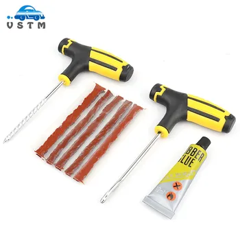 

car Tire Repair Kit Studding Tool Set Auto Bike Tubeless Tire Tyre Puncture Plug Garage Car Diagnostic Accessories