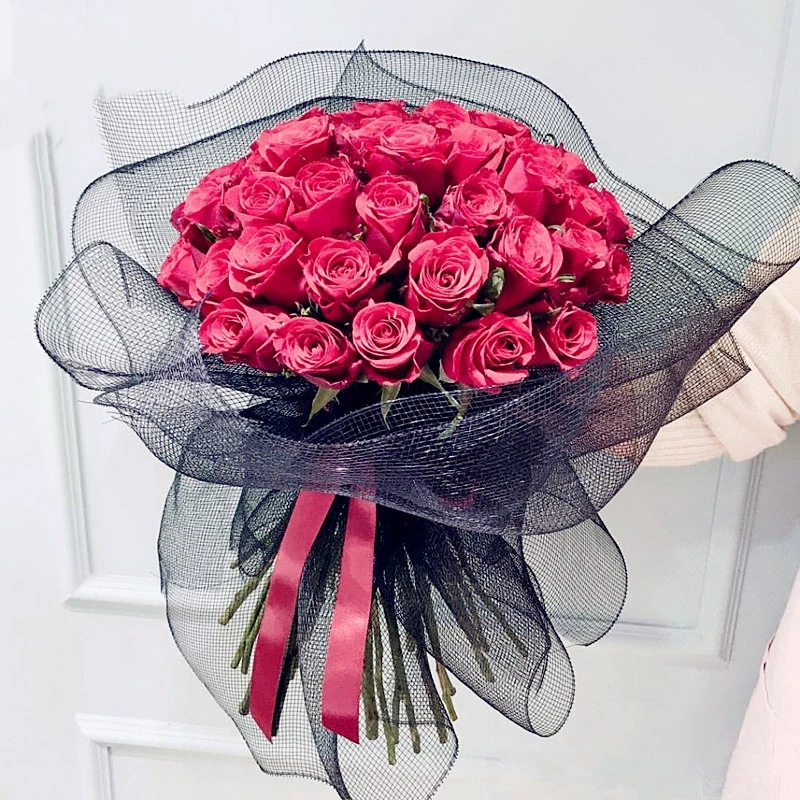 Корейская Сетка кружевная оберточная бумага марля цветок подарочная упаковка поставки простой цвет 10 ярдов