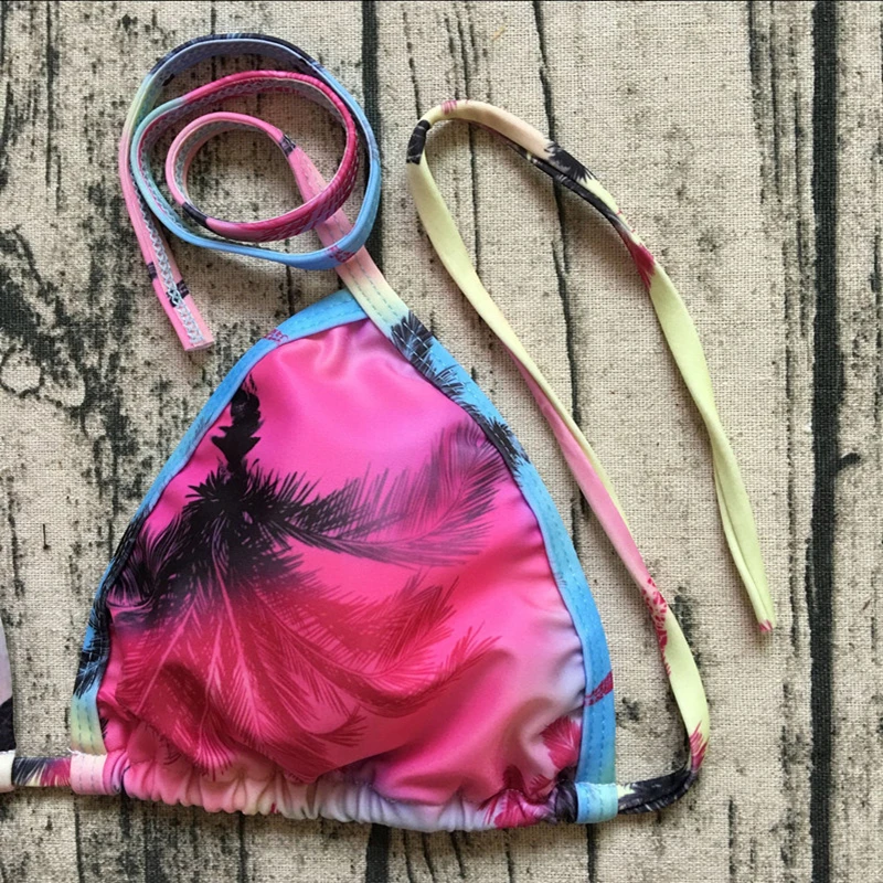 Printed Bikinis Women Bandage Swimwear Floral Biquinis Set Women Triangle Swimsuit Backless Female Swimwear Sling Bikinis Set Printed Bikinis Women Bandage Swimwear Floral Biquinis Set Women Triangle Swimsuit Backless Female Swimwear Sling Bikinis Set