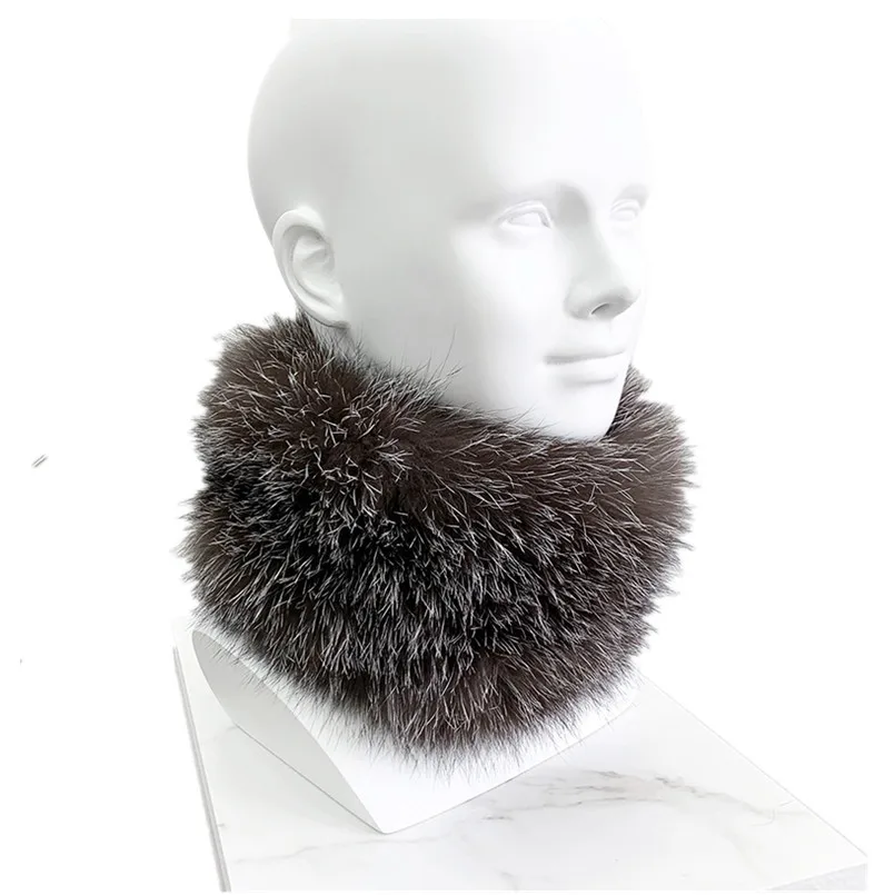 

Женский Зимний вязаный шарф из натурального Меха чернобурки, 11 цветов