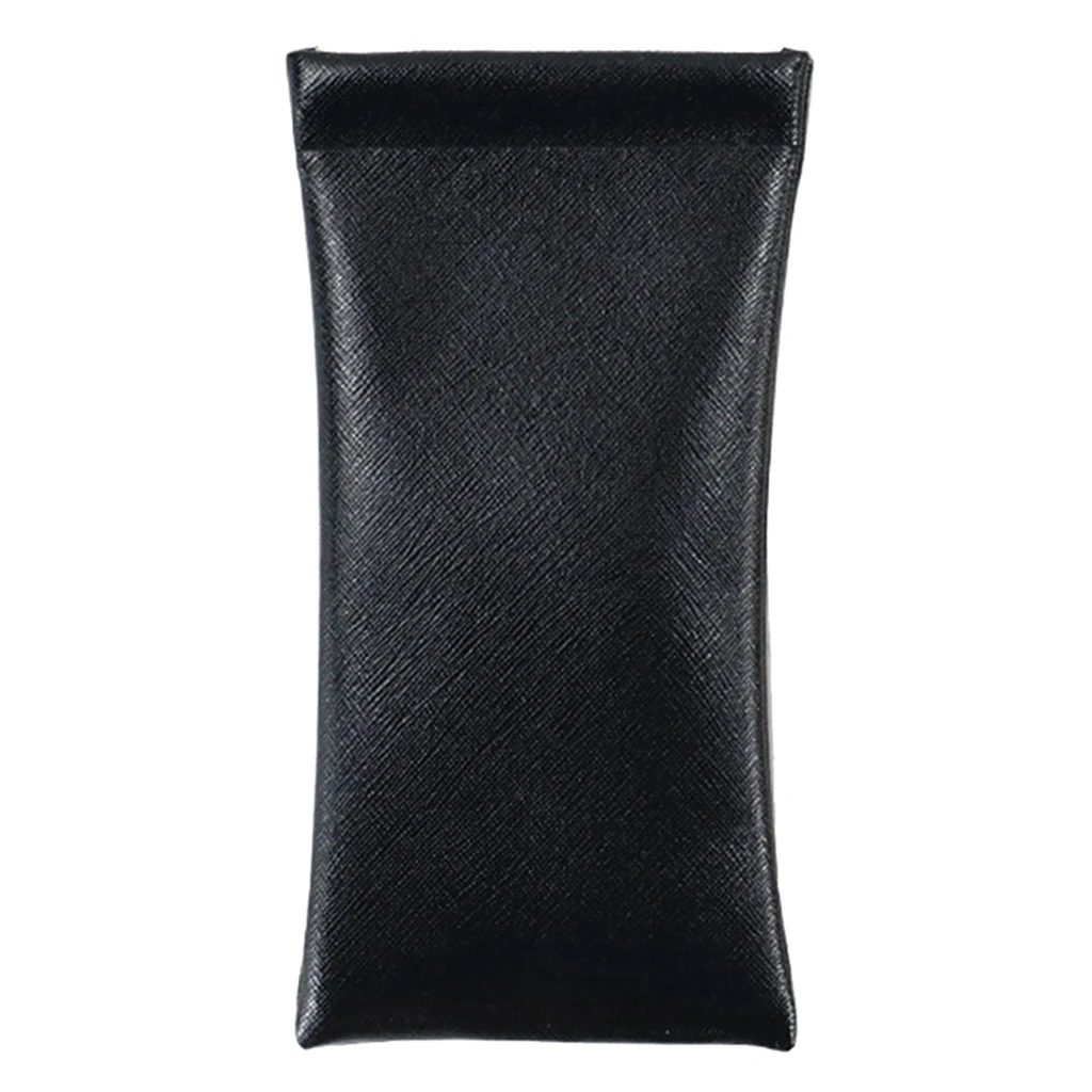 Soft Squeeze Top Leather Sunglasses Pouch Anti-Scratch Reading Glasses Holder Padded Vinyl Storage Organizer Protector for Men