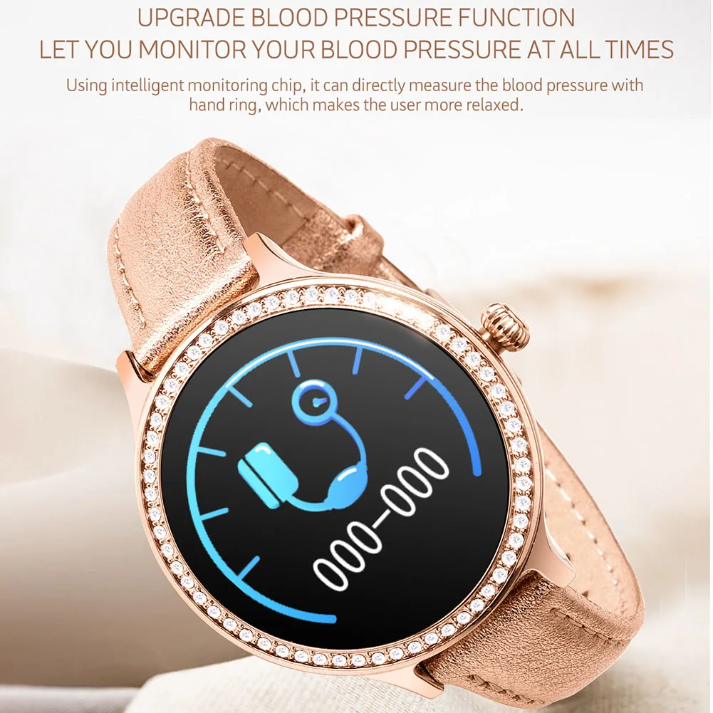 

Smart Bluetooth Bracelet Intelligent Health Monitoring Crystal Dial Watch @JH