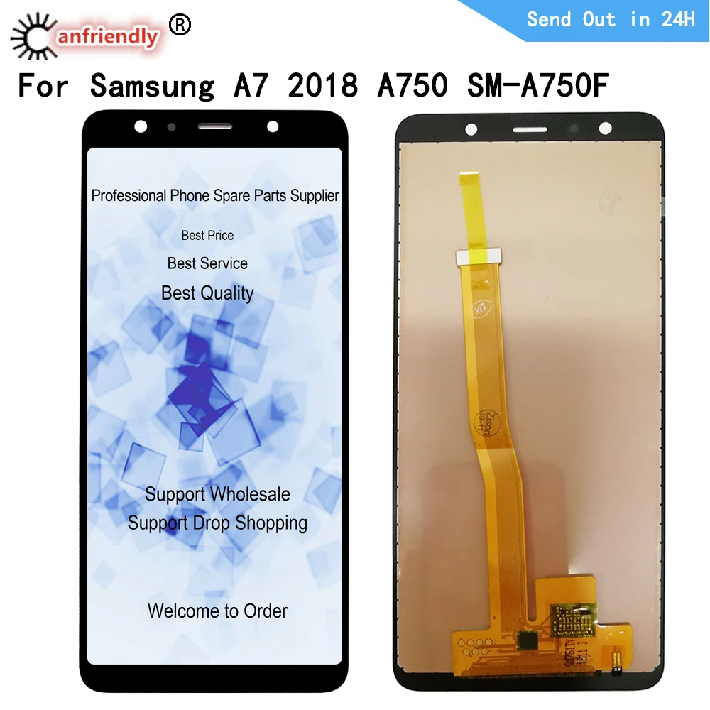 ЖК-дисплей для samsung A7, ЖК-дисплей для samsung Galaxy A750F A750G A750FN/DS, сенсорный экран, дигитайзер в сборе