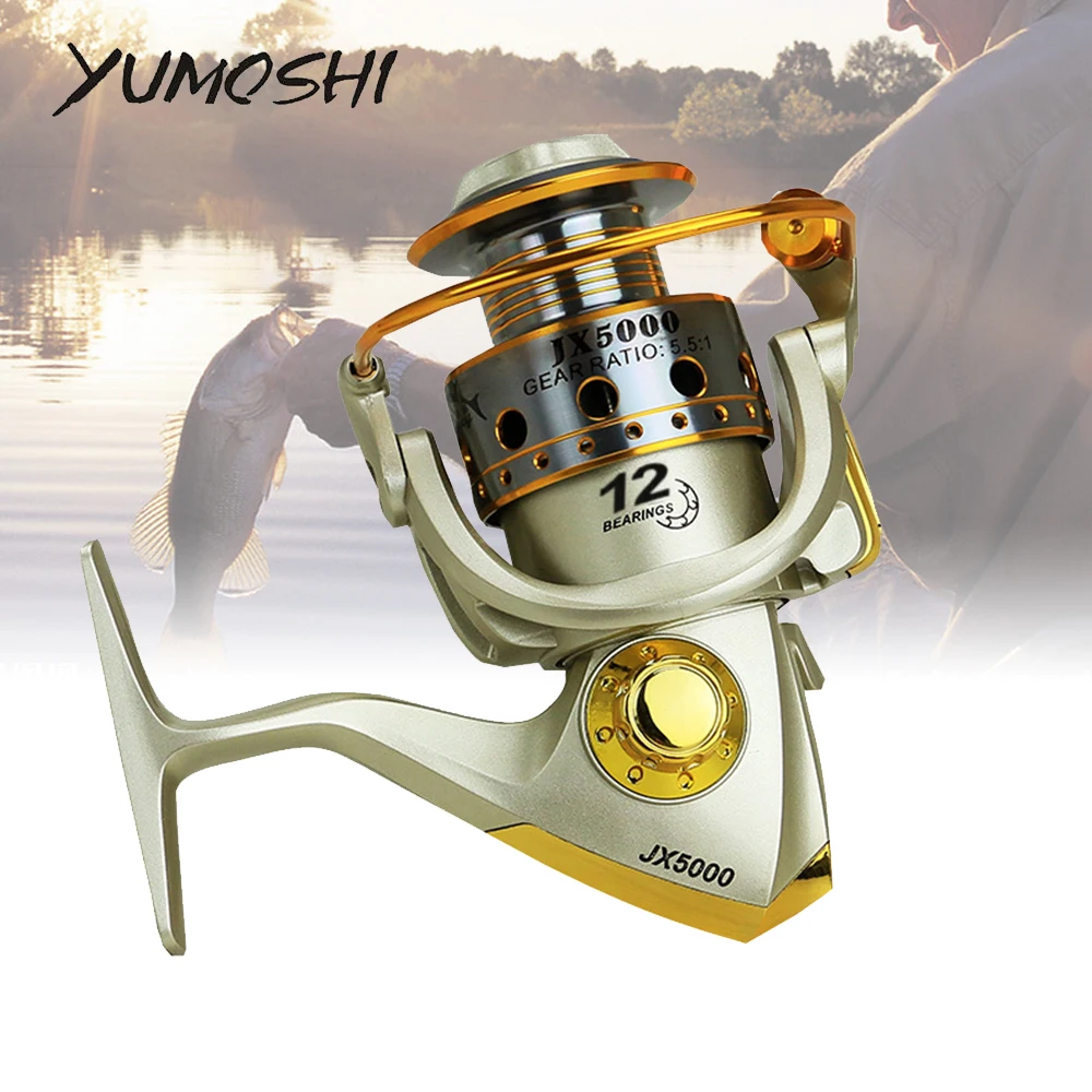 

2020 New Spinning Fishing Reel Professional Fishing Coil Wooden Handshake 12+1 BB Metal Left/Right Hand Fishing Reel Wheels