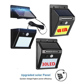 

48/30 Leds Garden Led Solar Light Human Infrared PIR Motion Sensor Wall Lamp Security Waterproof IP65 Outdoor Lighting integrate