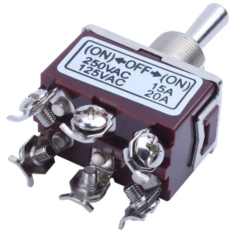 AC 250V 15A DPDT On/Off/On Мгновенный Переключатель с водонепроницаемой загрузкой