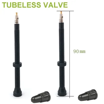 

2 Pcs 90MM logn Valve Aluminum Alloy Bike FV French Valve For MTB Mountain Bike Road Bicycle Tubeless Tire 6g/pcs Ultra Light