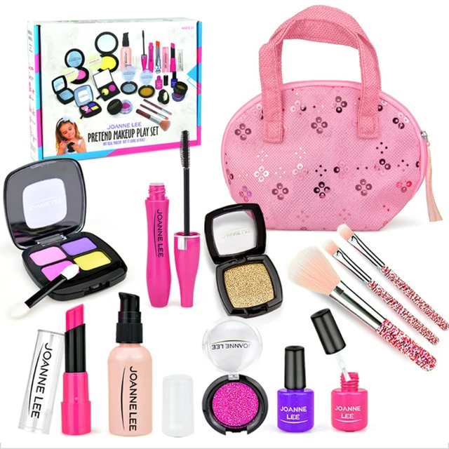 Girls Make Up Toy Set Pretend Play Princess Pink Makeup Beauty Safety Non-toxic 1