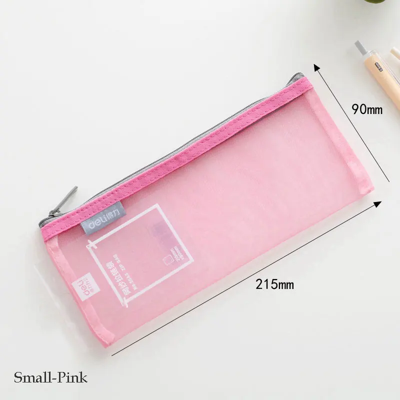 Small-Pink Папка для презентаций, прозрачная Сетчатая Сумка для файлов, переносные сумки для ручек, офисные органайзеры, папка для файлов A4, A5, A6, органайзер для файлов на молнии - Цвет: Small-Pink
