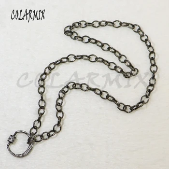 

3 strand link chain necklace pendants necklace Moon bolt clasp open chain accessories for women jewels gift for lady 5846