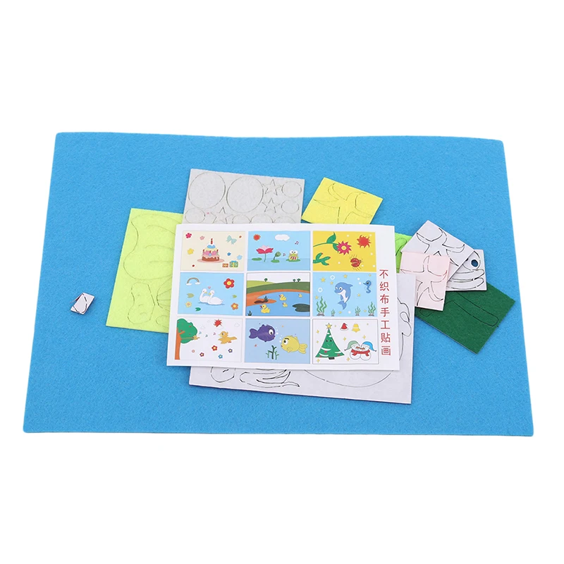 DIY Felt Package Handmade Non-woven Material Paste Painting Stickers Toy Children Early Education Gift Scrapbook Decoration