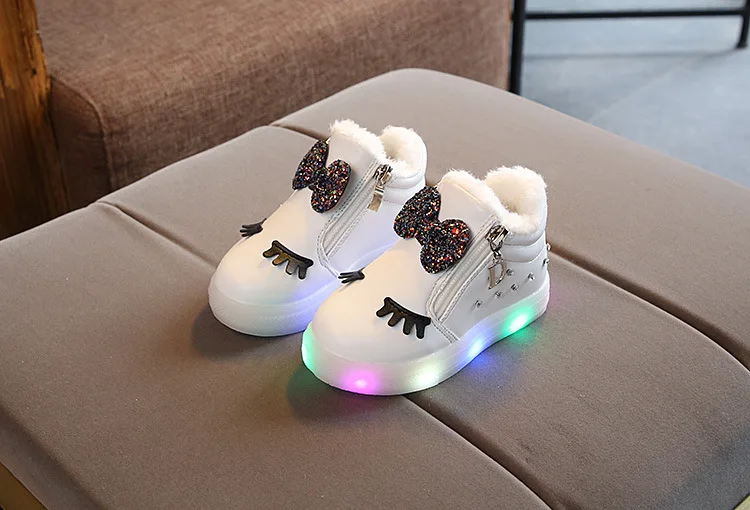 Брендовые светящиеся ботинки для девочек со светодиодной подсветкой; кроссовки для девочек; детские ботинки; обувь; светильник для тенниса; ботинки для девочек; резиновые зимние детские ботинки