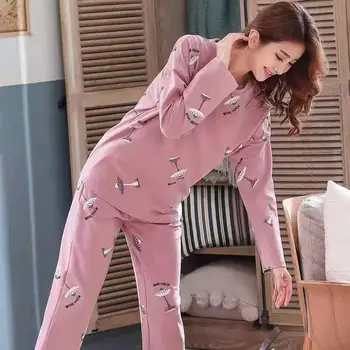 

Summer Women Comfortable Cute Pajama Set Girl Print Pyjama Set Short Sleeve Sleepwear Suit Women Nightshirt Sets wholesale