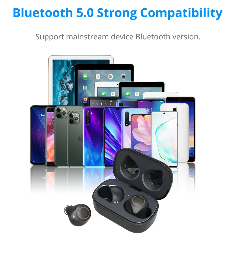 Makibes Support AptX ACC TWS True Wireless Bluetooth 5.0 Earphone CVC8 Noise-Cancellation With Super Bass HD Mic headset earbuds_12