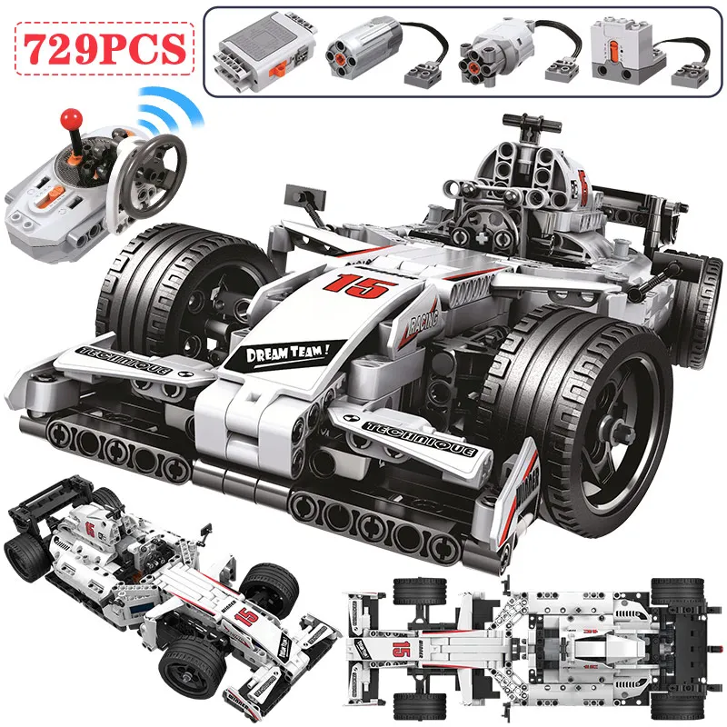 

729pcs City Remote Technology Car Model Building Blocks Legoingly Technic RC F1 Racing Car Bricks Christmas Gift Toys for Boys