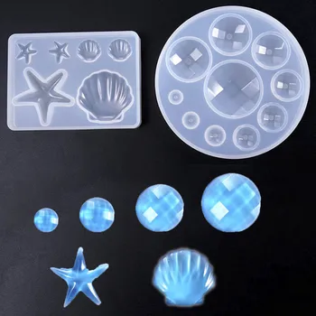 

UV Resin Mold Seastar Shell 5-25mm Caobochon Silicone Epoxy Resin Molds For DIY Jewelry Making Tools Handmade Craft Findings