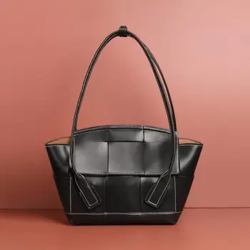 

2020 New Hand-Held Lattice Woven Bag Shoulder Bags handbags Women Famous Brands