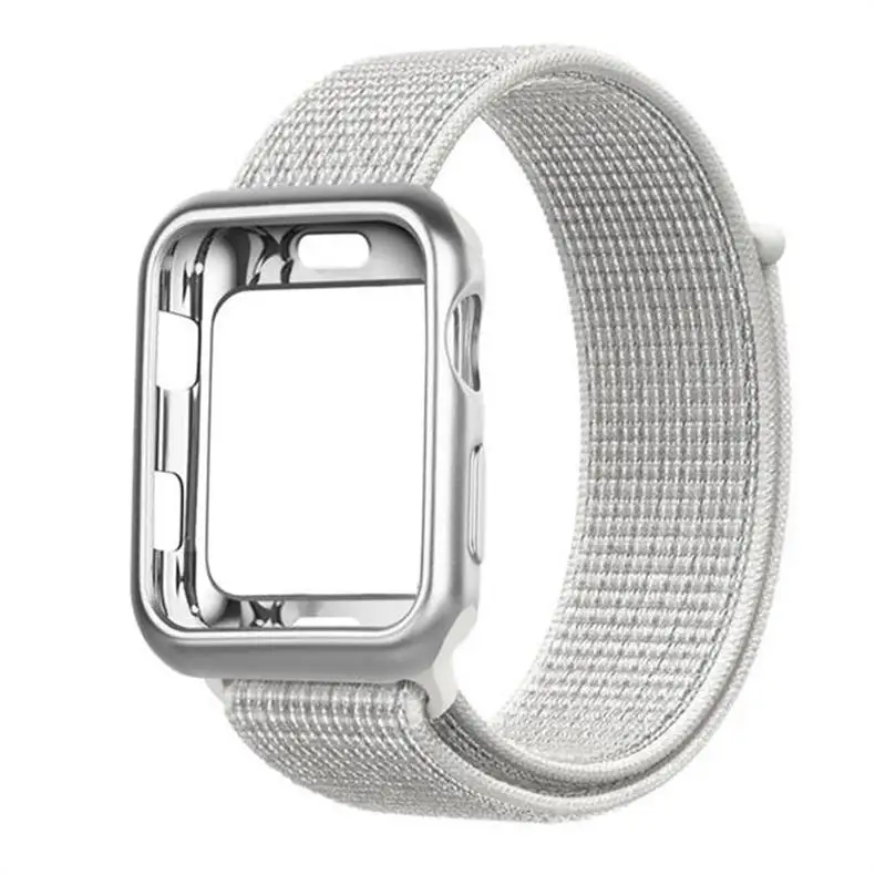 Чехол+ ремешок для apple watch band apple watch 5 4 band 44 мм 40 мм correa 38 мм iwatch band 42 мм нейлоновый браслет pulseira 3