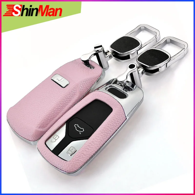 ShinMan очаровательный персиковый цвет розовый чехол для ключа автомобиля AUDI A5 S5 Q7 A4