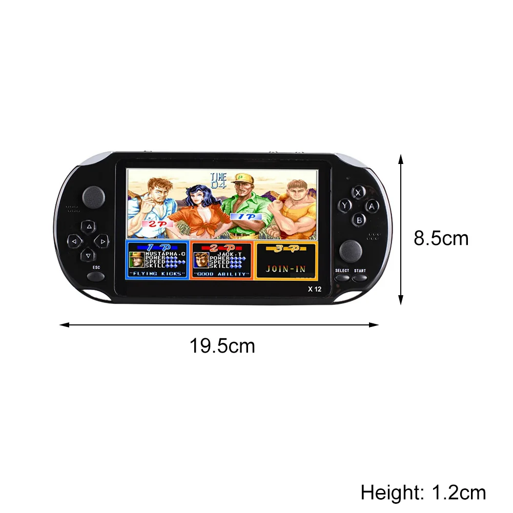 X12plus 5,1 дюймов 8G lcd детский перезаряжаемый плеер музыкальные Фильмы HD двойной рокер портативная видео портативная игровая консоль подарок