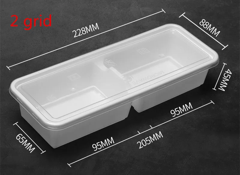25pcs Disposable compartment small business mini lunch box fruit fishing light food fitness meal BBQ picnic reusable box