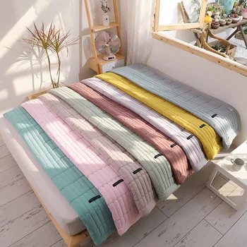 

Summer Solid Adults Bedspread Soft Summer Comforter Quilts Washable Bed Quilt Air Conditioned Quilt Duvet