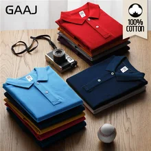 GAAJ 100 Baumwolle Polo Shirt Männer 2020 Marke Shirts Für Mann Kurzarm Sommer Mode Kleidung Wein Blau Grau Rot navy Herren Polos