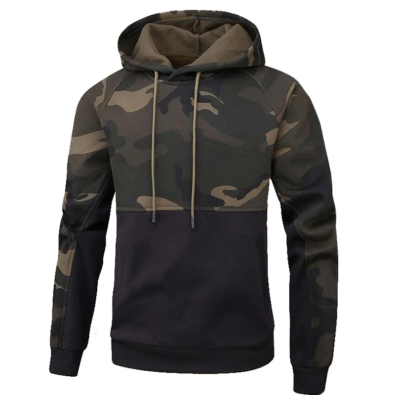 WY42 Black Мужские и женские камуфляжные толстовки, худи, шапка, повседневные мужские флисовые толстовки с капюшоном, Военный карманный пуловер с длинным рукавом и принтом, Мужской пуловер с капюшоном - Цвет: WY42 Black