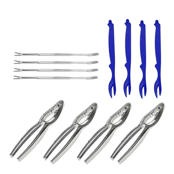 

HOT SALE 12Pcs Seafood Tools Crab Crackers Nut Cracker Forks Set Opener Shellfish Lobster Leg Sheller Kitchen Accessories