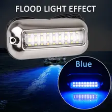 

BLUE 27 LED Underwater BOAT/MARINE Transom LIGHT 316 Stainless Steel Pontoon 50W Boat Accessories Marine Yacht Led Marine Boat