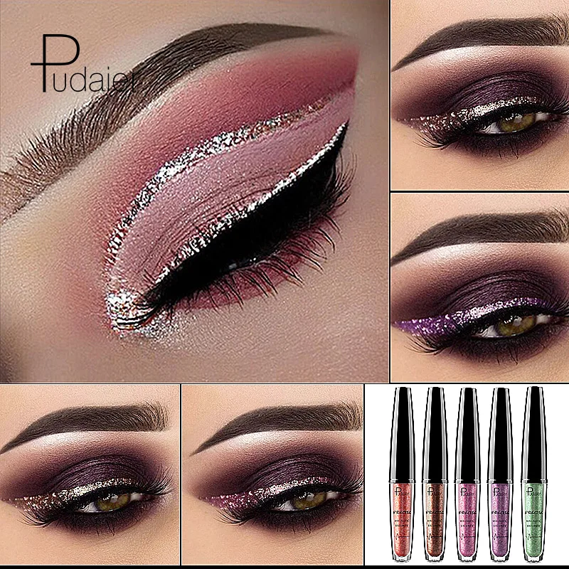 

Pearlescent Eyeliner Pudaier Metal Eyeliner Sparkle Eyeliner Series Popular Style Color Eyeliner