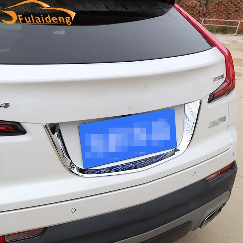 Для Cadillac XT4- ABS хром задний багажник номерной знак рамка Крышка отделка автомобиля Стайлинг Аксессуары