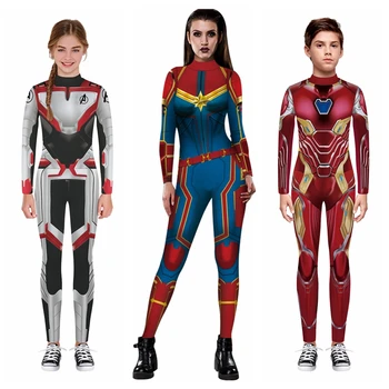 

Funny Jumpsuit Matching Family Outfits iron man Quantum Realm 3d Mom and Daughter Father Kids Boy Girl Clothes Drop Shipping