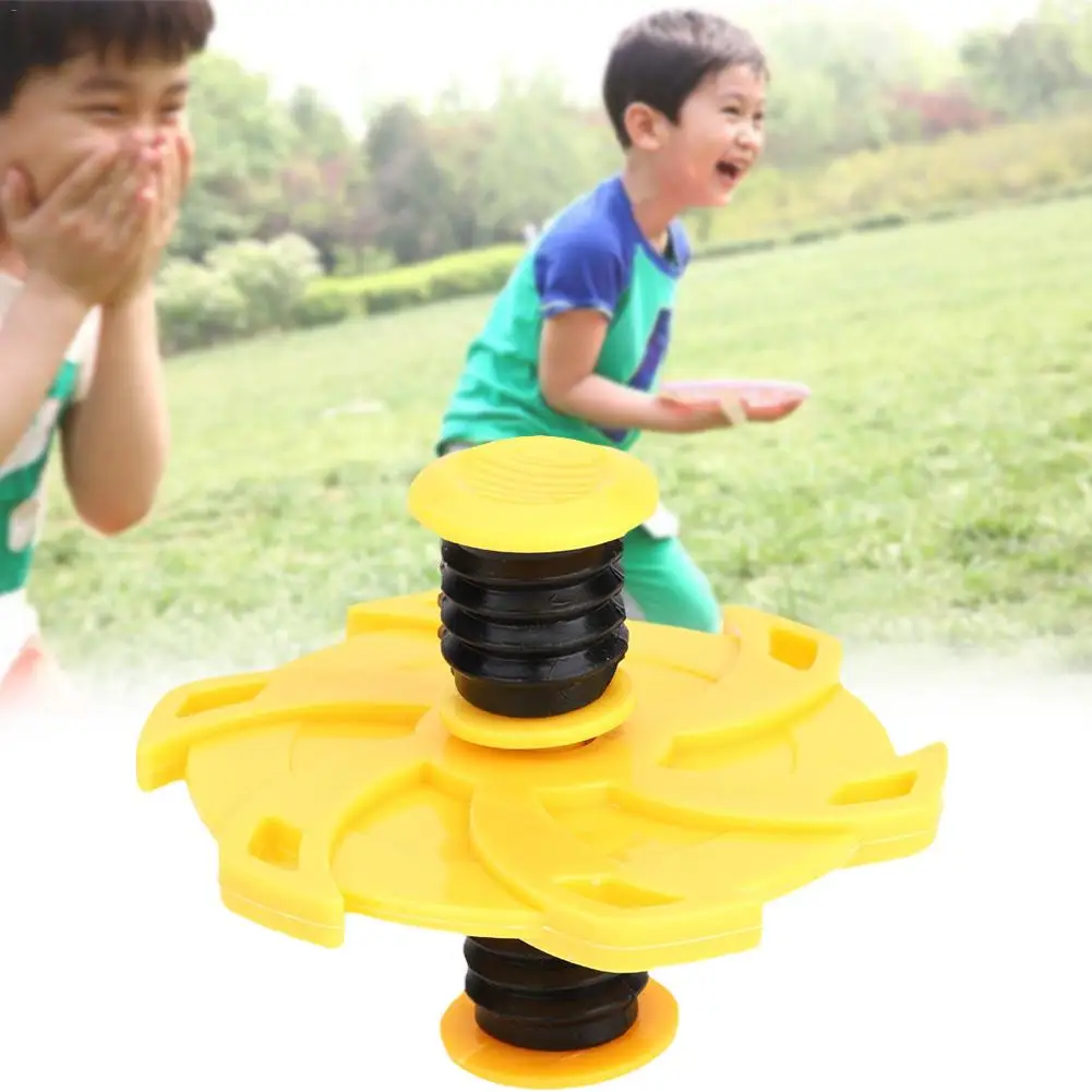 Hot Children Toy Bounce Fingertip Gyro Plastic Rotating Elastic Decompression Toy Gyro Plastic Handle Kids Gyro Toy Power