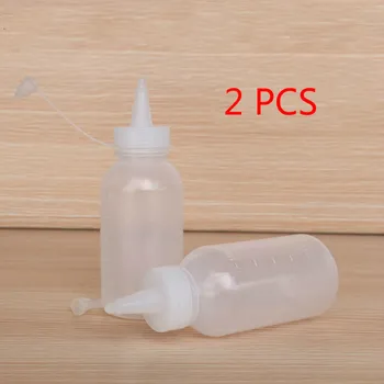 

2 uds. De 100ML botella de plástico, botellas recargables portátiles de aceite/salsa/ketchup/exprimidor, botella dispensadora de