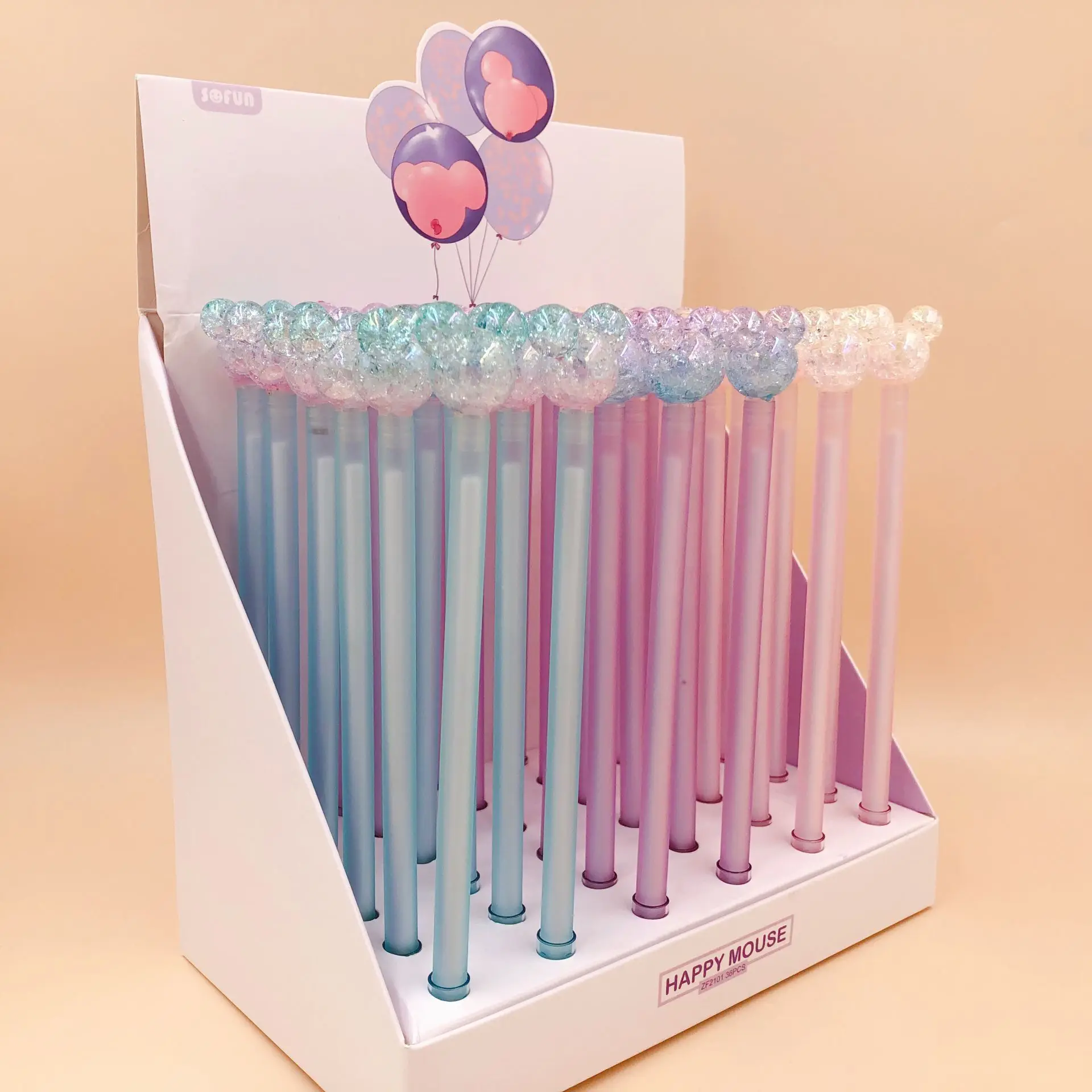 Белый 36 шт. каваи гелевые ручки Хрустальная голова обезьяны черные гелевые чернильные ручки для письма милые канцелярские товары офисные школьные принадлежности 0,5 мм - Цвет: Белый