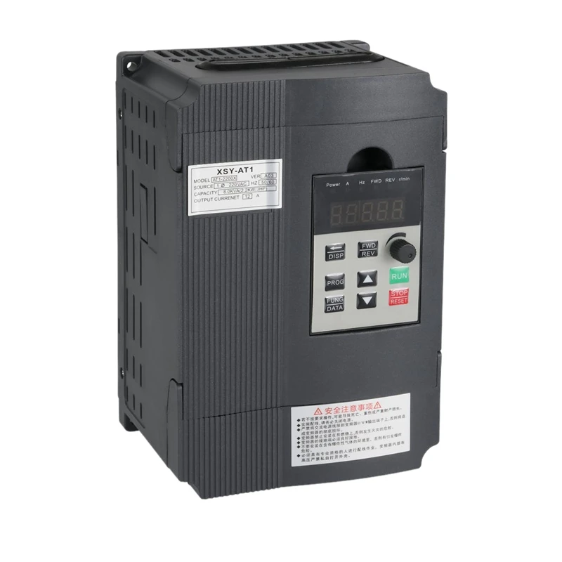 Привод с переменной частотой, Vfd преобразователь частоты 2.2Kw 3Hp 220V 12A для управления скоростью вращения двигателя шпинделя(Vfd-2.2Kw