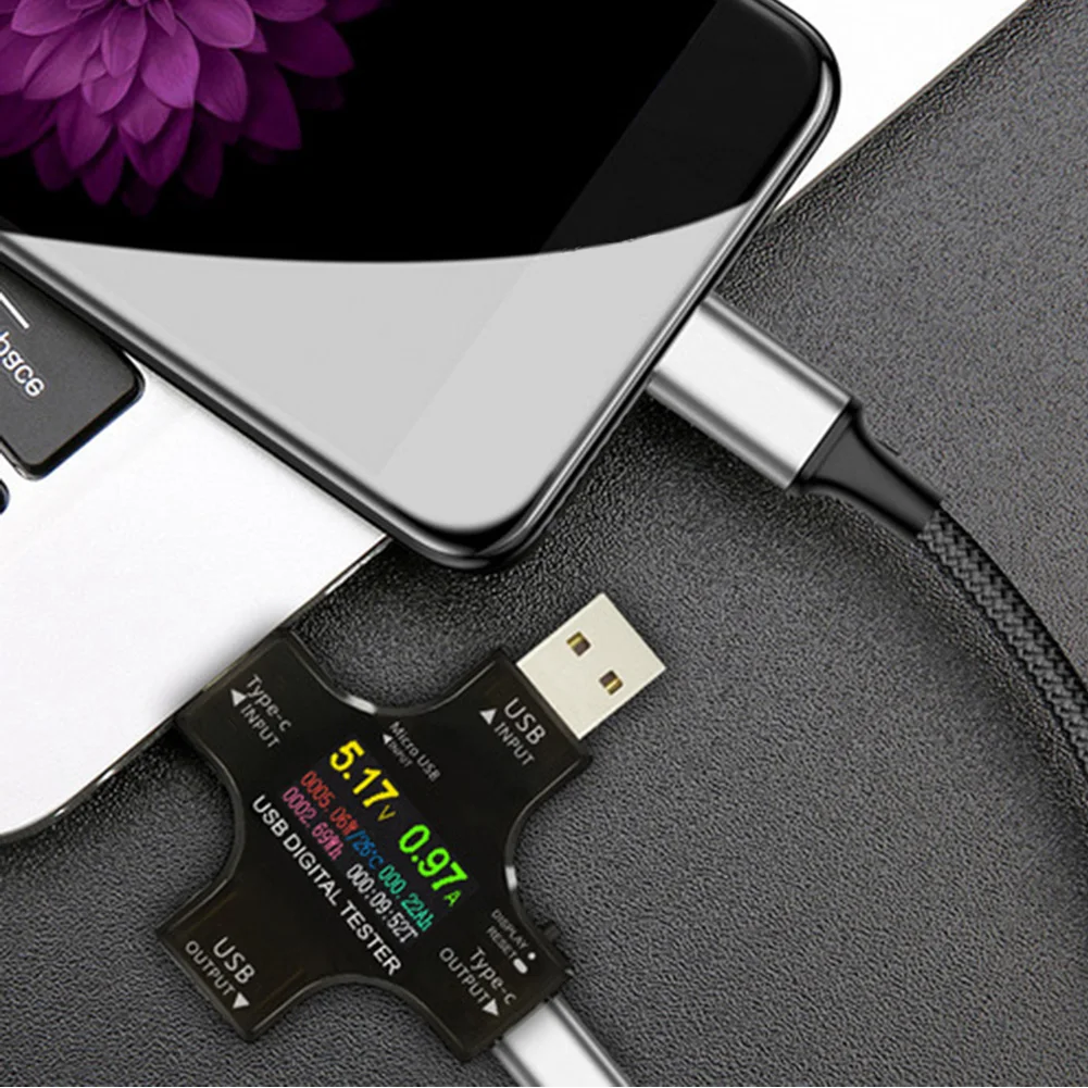 Вольтметр цифровой мощность тестеры USB измерительное устройство напряжения DC мультиметр Amp детектор ЖК-дисплей тип-c Pd