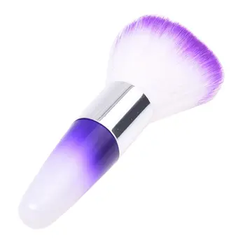 

1pc Colorful Pro Nail Art Dust Cleaner Face Blush Brush Makeup Cosmetic Tools Purple+White