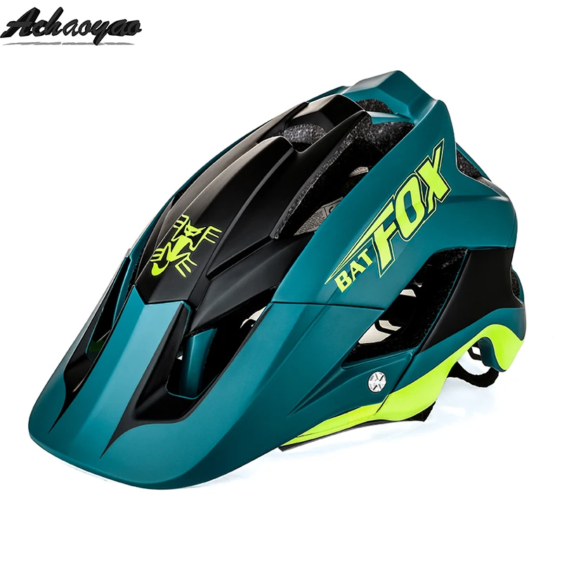 Capacete Сверхлегкий велосипедный шлем Casco moto Ciclismo интегрально-литой велосипедный горный шлем MTB 56-62 см - Color: Dark green
