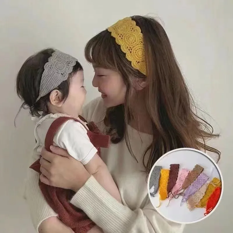 Baby Headband Girls Hollow Hairbands Woolen For Children Candy Color Head Band Infant Spring Summer Hair Accessories Korean hair accessories hair bands hair headband accessories baby headband set