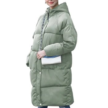 

2019 New Ladies Fashion Long Sleeve Hooded Slim Fit Cotton Coat Trendy Womens Winter Thicken Warm Cotton Padded Coats Hot Sale