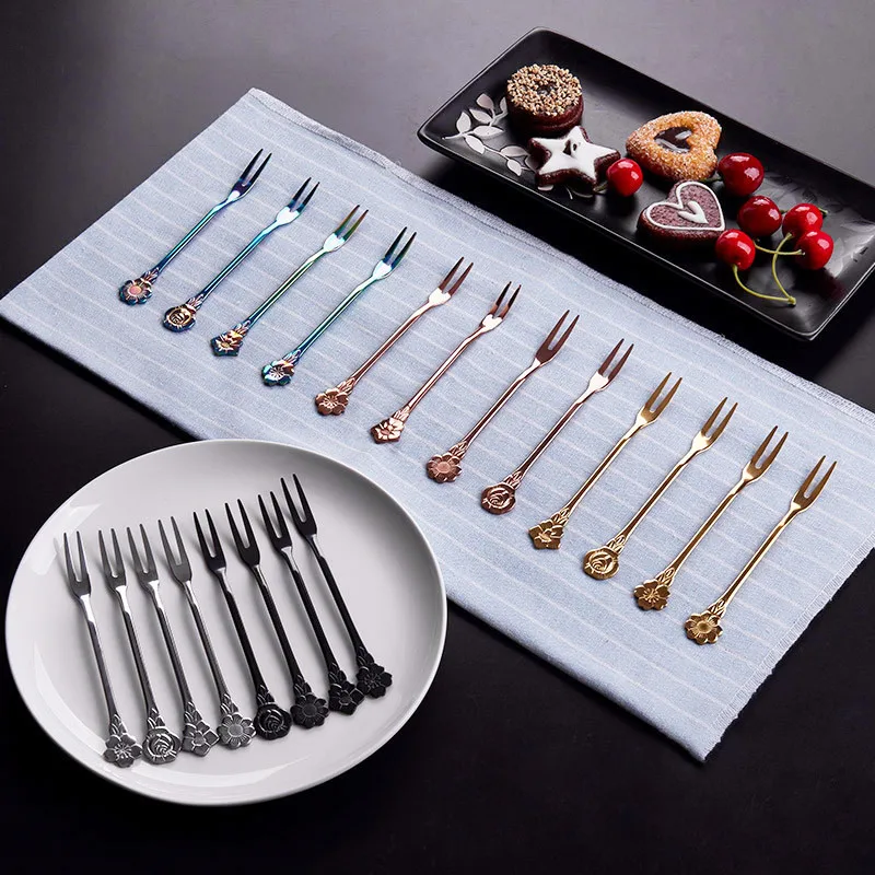 Вилка для фруктов кухонные принадлежности 12 шт. Новая Домашняя овощерезка форма