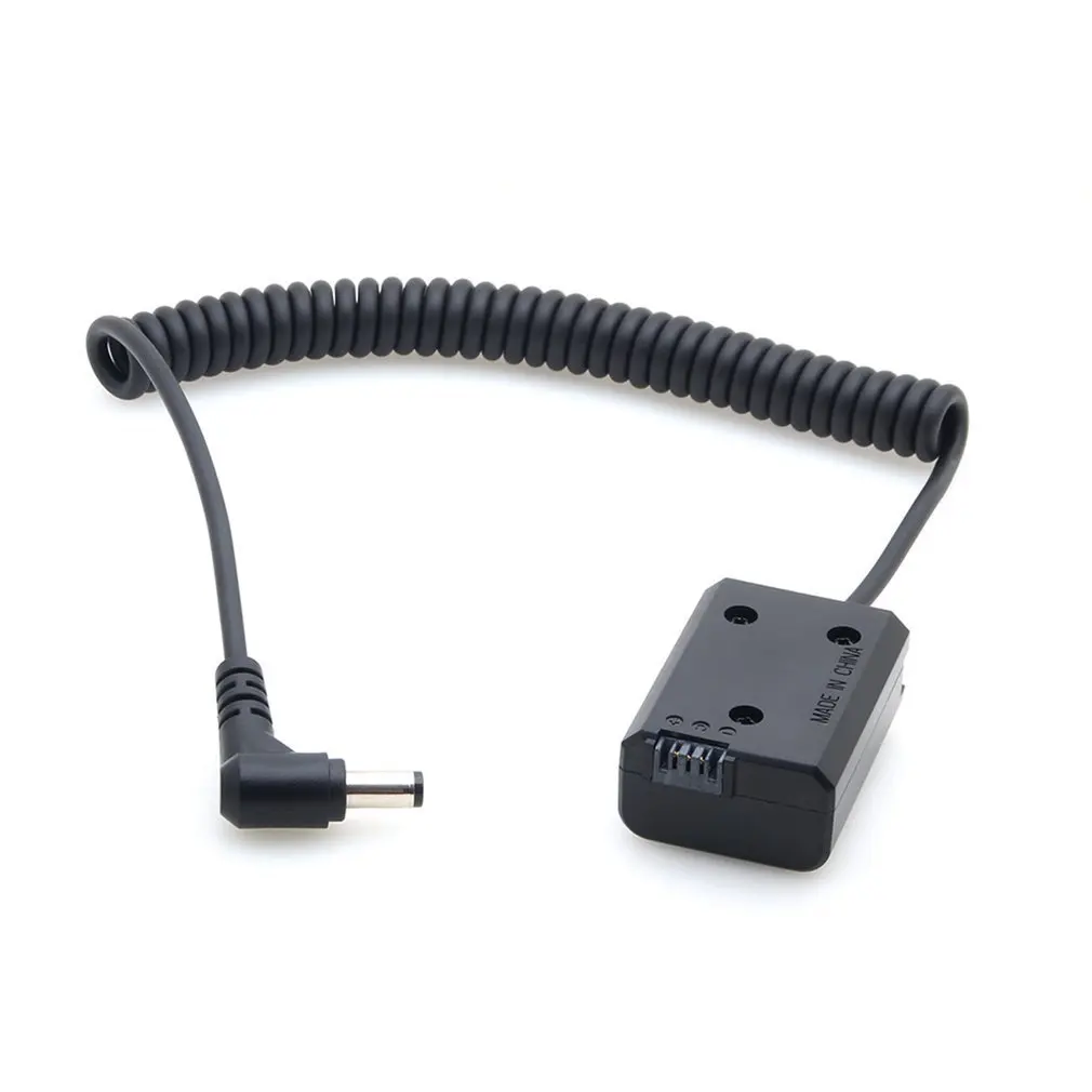 NP-FW50 Dummy Battery Pack Coupler Adapter with DC Male Connector Power Coiled Cable for Sony A7 Mark II A6300 A6000
