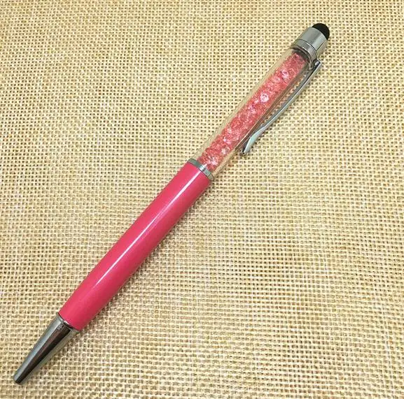 1 пьезы/Вента) Cristal Creativo Punta Bolgrafo de Pluma De 11 цветов Relleno Negro Aceitoso Caligraphy Pen инструмент ручка - Цвет: 8