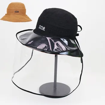 

40# Anti-spitting Protective Dustproof Cover Adult Leopard Tow Sides Fisherman Cap Droplets Protection Hat Tapa protectora