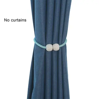 

Curtain Pearl Magnetic Buckle Strap Creative Free Punch Installation Curtain Buckle Magnet Strap